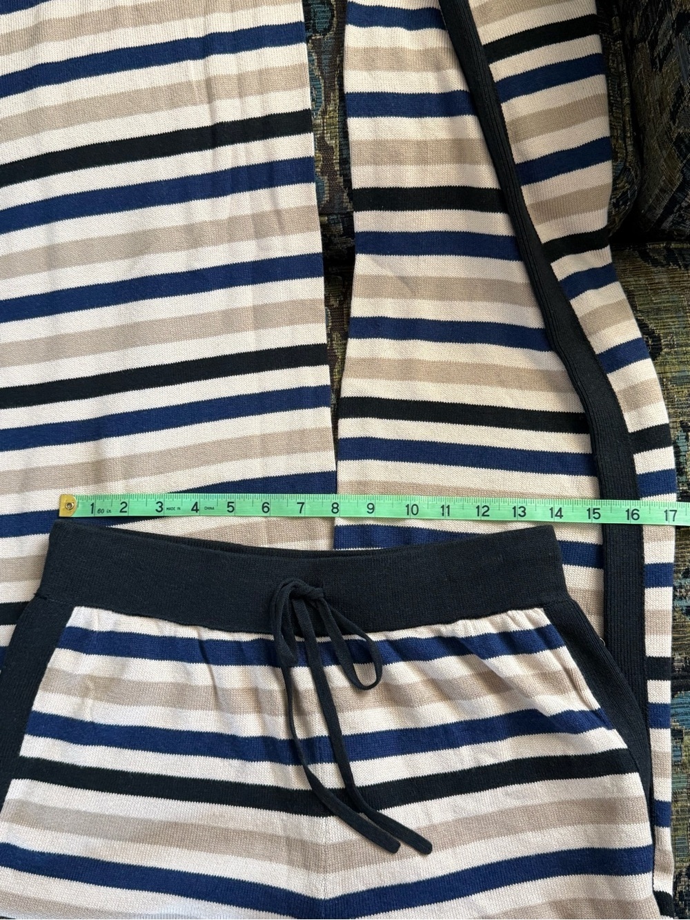 Nation LTD Striped Knit Lounge Pants Size Medium NWT - Picture 3 of 10